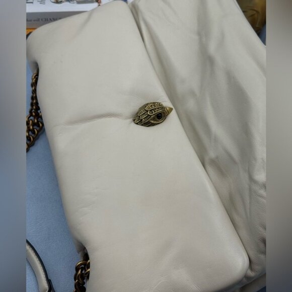 🆕 KURT GEIGER LONDON 🧿 NWT XXL Kew Leather Bag, Off White Leather - Picture 10 of 16